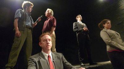 Nathan A. Cooper, Michael Salconi, Nathan Fulton, Jessica Garret. Foreground: Rich Es Photo